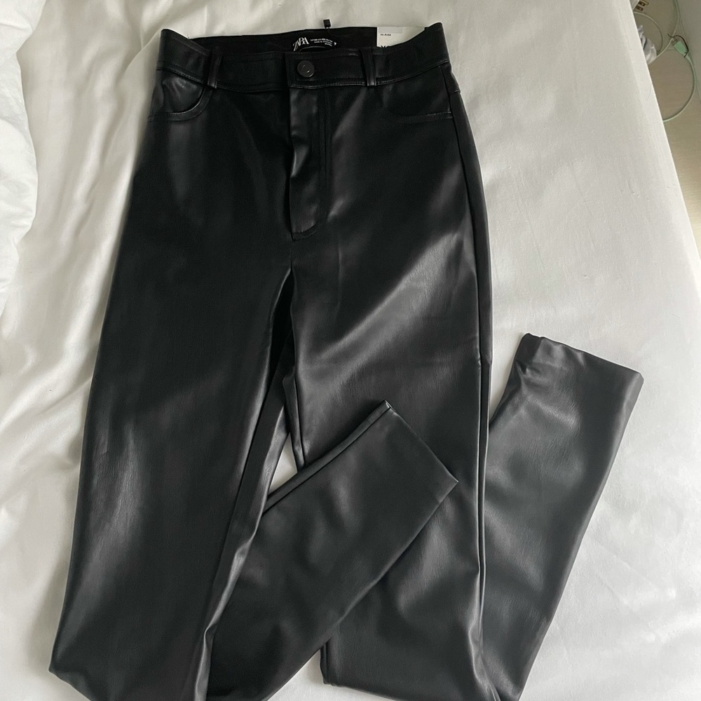 Zara faux leather leggings